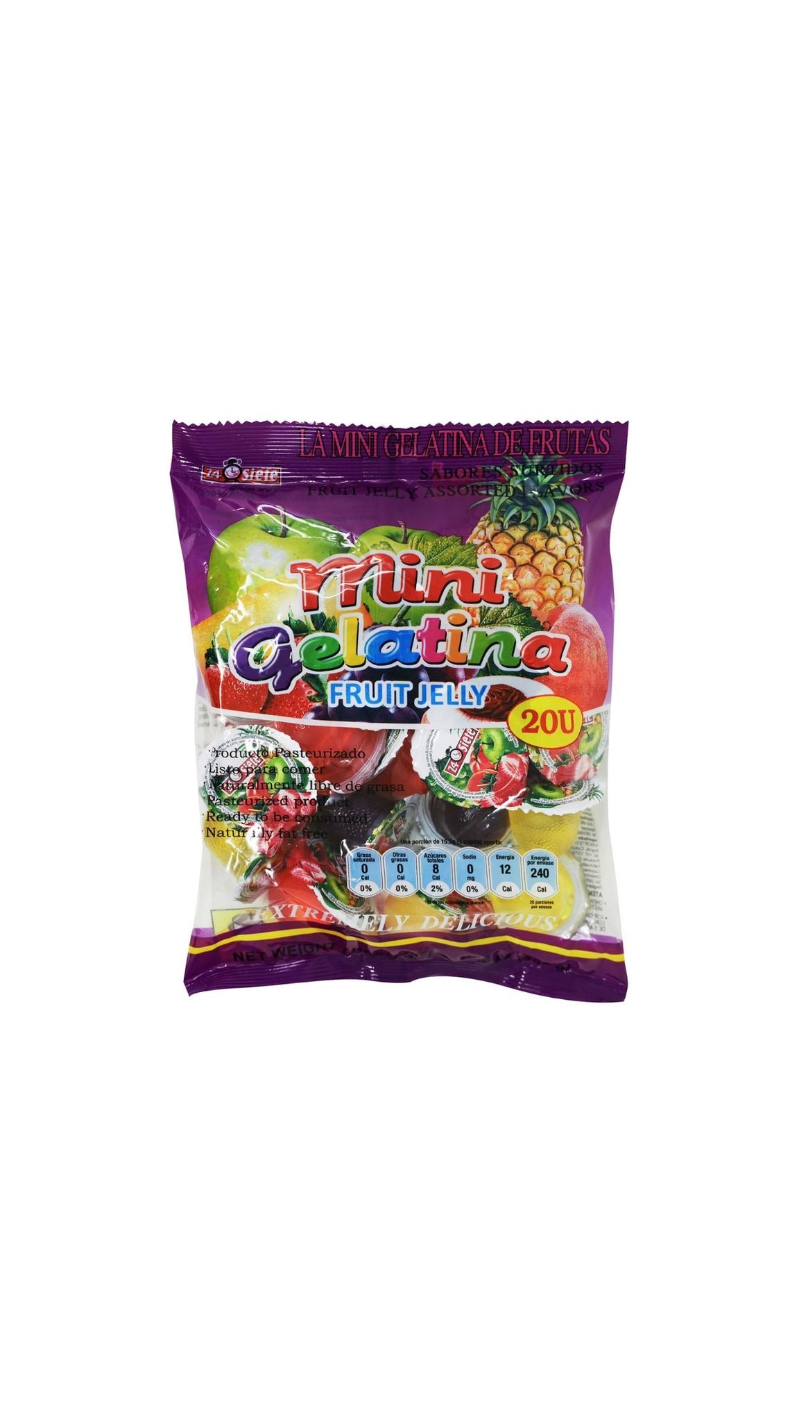 Mini Gelatinas Frutales 20 unidades