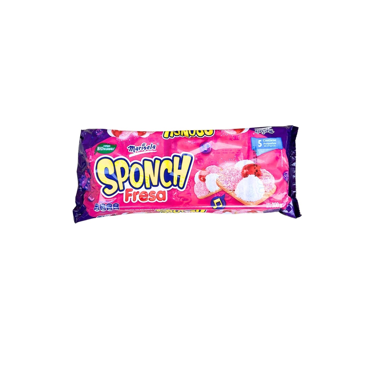 Pack Sponch Fresa Marinela 5 Unidades