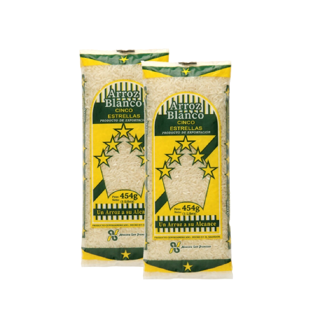 Arroz Blanco Cinco Estrellas 2 Pack/2 Libras