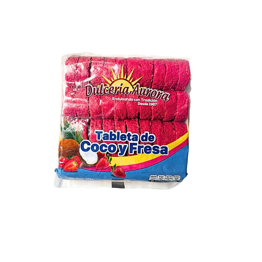 Tableta de Coco y Fresa Dulcería Aurora 485g