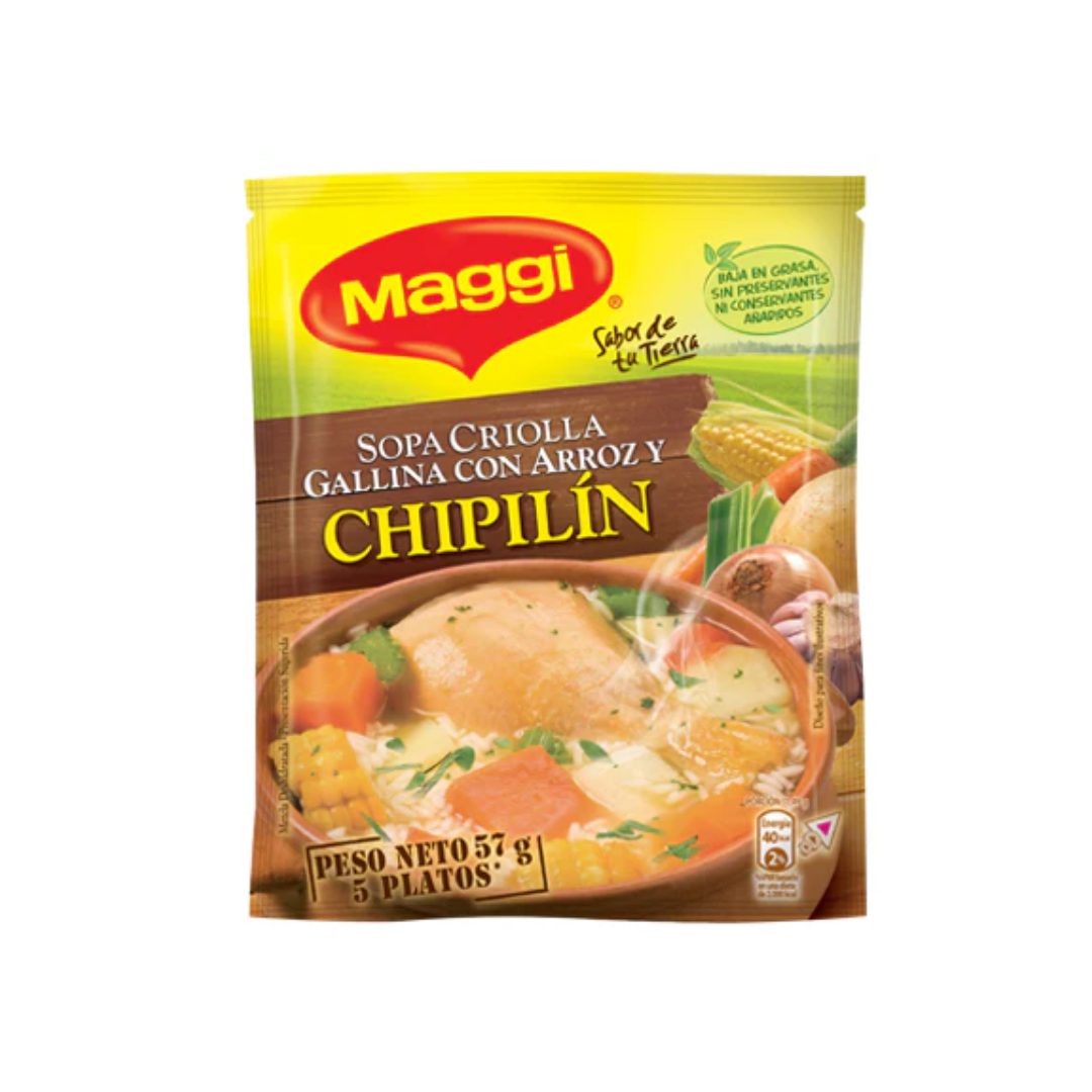 Sopa Maggi arroz con Chipilin