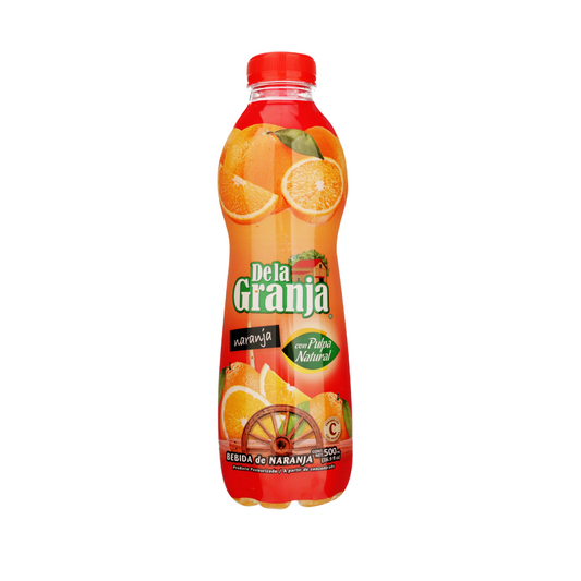 Jugo  de la Granja sabor Naranja  con Pulpa Natural 500ml